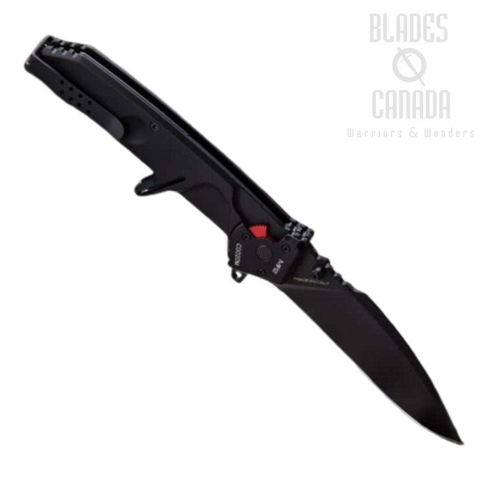 Extrema Ratio MF2 Flipper Folding Knife, N690 Black, Aluminum Black Ruvido